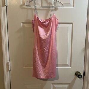 Chic Pink Satin Chemise